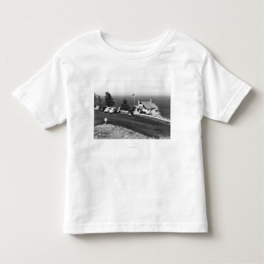 Het uitzicht op Cape Fowlweather Kinder Shirts (Voorkant)