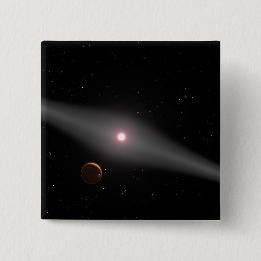 Het uitzicht uit de omgeving vierkante button 5,1 cm (Voorkant)