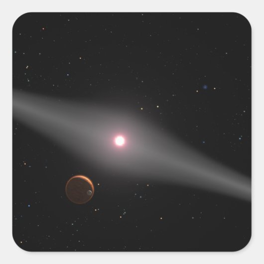 Het uitzicht uit de omgeving vierkante sticker (Voorkant)