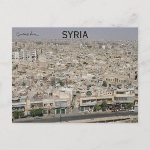 Het Uitzicht van Aleppo in Syrië Briefkaart