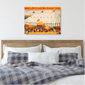 Het Uitzicht van de buitenwereld van de mainstrel Canvas Afdruk (Insitu (Slaapkamer))