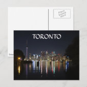 Het Uitzicht van de Nacht van Toronto van het Briefkaart (Voorkant / Achterkant)
