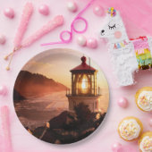 Het Uitzicht van de vuurtoren Papieren Bordje (Feest)