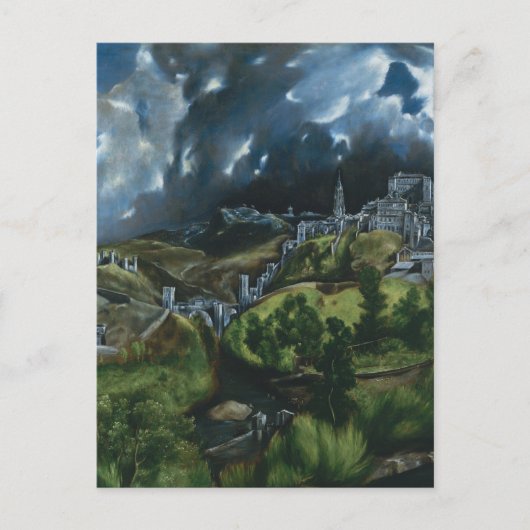 Het Uitzicht van El Greco van Toledo Briefkaart (Voorkant)