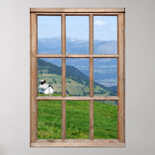Het Uitzicht van het Beemvenster van Alps van een  Poster (Voorkant)