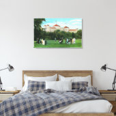 Het Uitzicht van het Hotel van Washington van Golf Canvas Afdruk (Insitu (Slaapkamer))