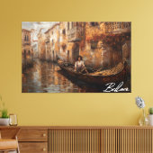 Het Uitzicht van het Kanaal, door kunstenaar Bella Canvas Afdruk (Insitu (Woonkamer))