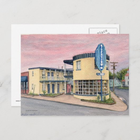 Het Uitzicht van het koloniale strand Briefkaart (Voorkant / Achterkant)