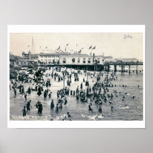 Het Uitzicht van het strand, Asbury Park, de Poster