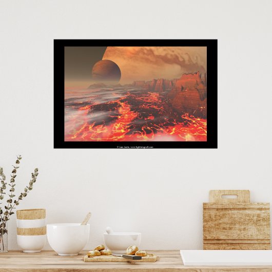 Het Uitzicht van Io Poster (Keuken)