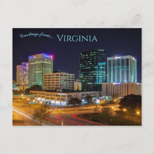 Het Uitzicht van Norfolk Virginia Briefkaart
