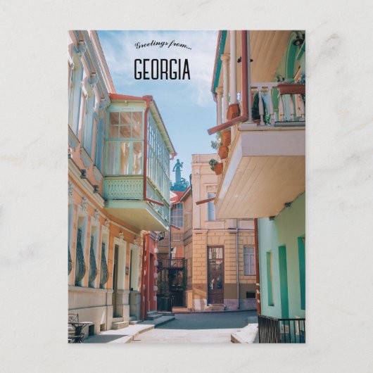 Het Uitzicht van Tbilisi Georgië Briefkaart (Voorkant)