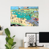 Het Uitzicht Zwemvogels Oog Poster (Thuiskantoor)