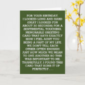 Het ultieme sentimental Birthday Message (Gin) Kaart (Gele Bloem)