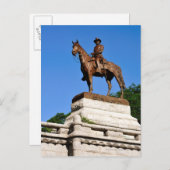 Het Ulysses S. Grant-standbeeld op de subsidie Briefkaart (Voorkant / Achterkant)