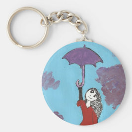 Het Umbrella Girl Sleutelhanger