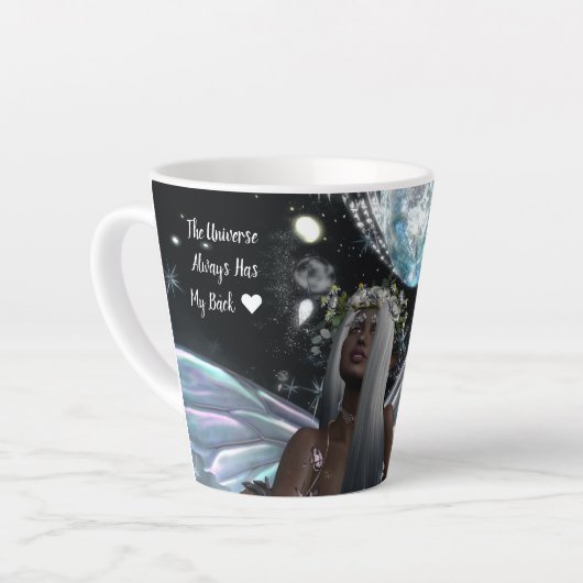 Het universum heeft mijn rugfee van 12 oz. Latte M Latte Mok (Linkerhoek)