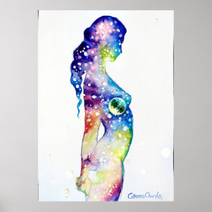 Het universum in haar ziel poster