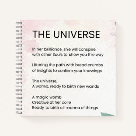Het Universum - Verheffende Empowerment Gedicht Notitieboek