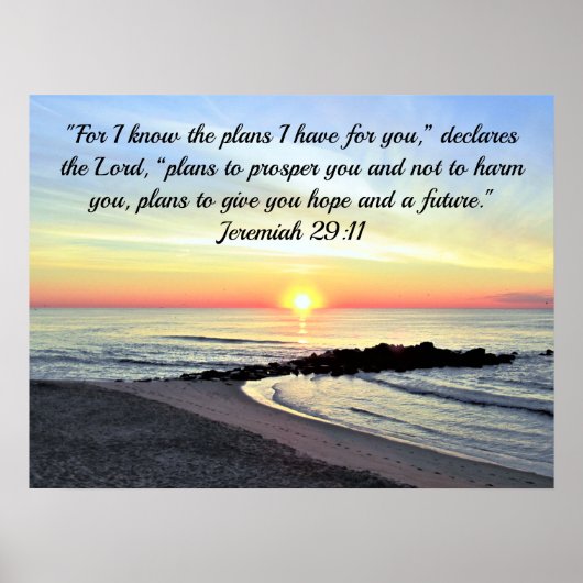 HET UPLIFEREN VAN JEREMIAH 29:11 SCRIPTURE VERSE POSTER (Voorkant)
