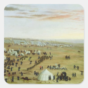 Het Uruguayaanse kamp Rio Grande, Brazilië, 1865  Vierkante Sticker