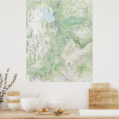 Het Utah-landschap (kaart) Poster (Keuken)