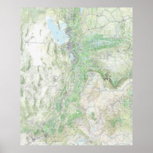 Het Utah-landschap (kaart) Poster