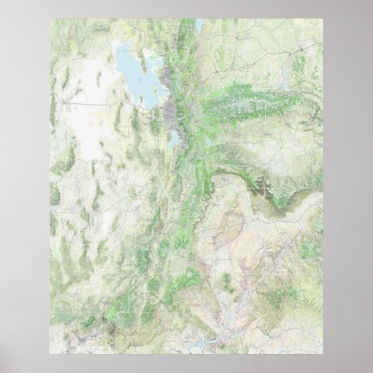 Het Utah-landschap (kaart) Poster (Voorkant)