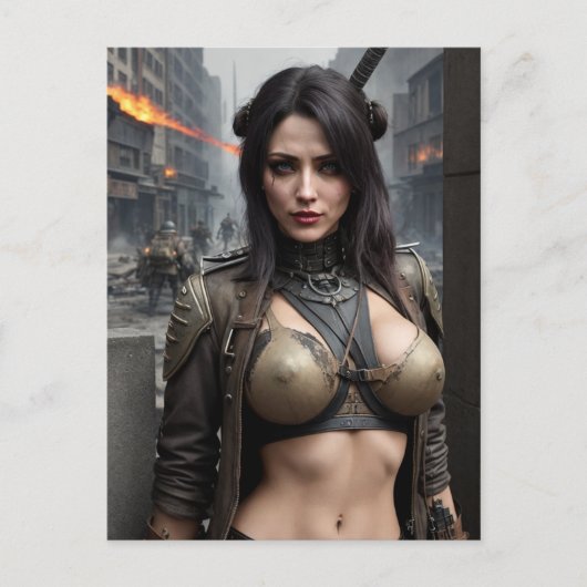 Het vaderland verdedigen briefkaart (Voorkant)