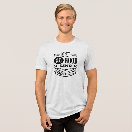Het vaderschap is geen capuchon Tri-Blend shirt (Voorkant volledig)