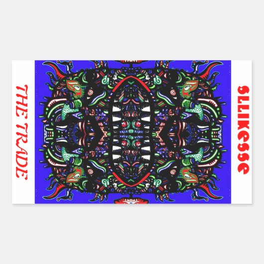 het vak rechthoekige sticker (Voorkant)