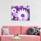 Het vallen in de Abstracte Bloemen van de Liefde & Canvas Afdruk (Insitu (Woonkamer))