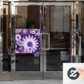 Het vallen in de Abstracte Bloemen van de Liefde & Raamsticker (Kantoordeur)