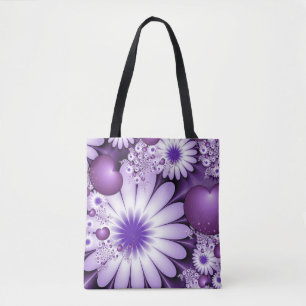 Het vallen in de Abstracte Bloemen van de Liefde & Tote Bag
