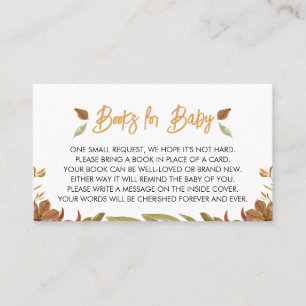 Het vallen in de Boeken van het Baby shower van de Visitekaartje