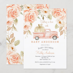 Het vallen in de Uitnodiging van het Baby shower v