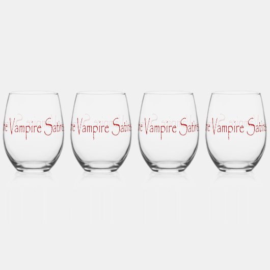 Het Vampire Satires-script Wijnglas Zonder Voet (Achterkant)