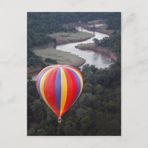 Het varen met een Heet Lucht Ballon boven de Mara Briefkaart