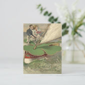 Het Varen van het Paar van de Zeilboot van de Briefkaart (Staand voorkant)