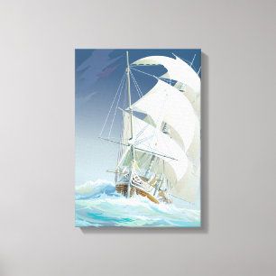 Het varen van Zee 2 Canvas Afdruk