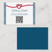 Het vastbinden van de knoop nautische bruiloft informatiekaartje (Voorkant / Achterkant)