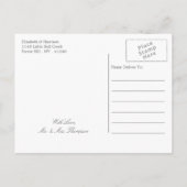 Het vastbinden van de knoop rustieke strand bruilo aankondigingskaart (Achterkant)