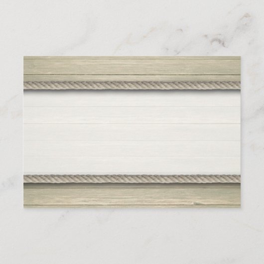 Het vastbinden van de knoop rustieke strand bruilo informatiekaartje (Achterkant)