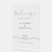 Het vastbinden van de knoop Touw Hart Nautische Ma Acryl Bord (Hoek)