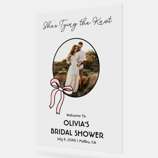 Het vastbinden van het Knot Vrijgezellenfeest Welk Acryl Bord (Hoek)