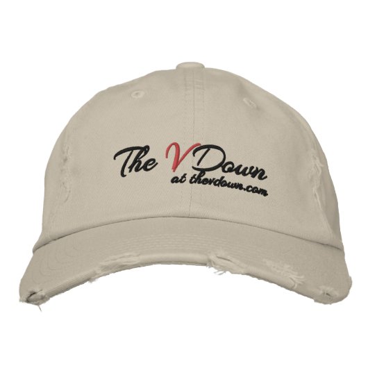 Het VDown Distressed Baseball Pet (Voorkant)