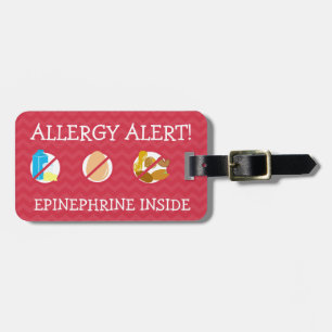 Het veelvoudige Waakzame Label van de Allergie van Bagagelabel