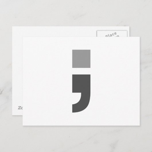 Het veelzijdige puntkomma briefkaart (Voorkant / Achterkant)