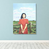 Het veilingblok 2000 canvas afdruk (Insitu (Houten vloer))