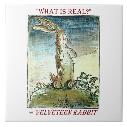 Het Velveteen-konijn van Margery Williams Tegeltje (Voorkant)